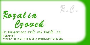 rozalia czovek business card